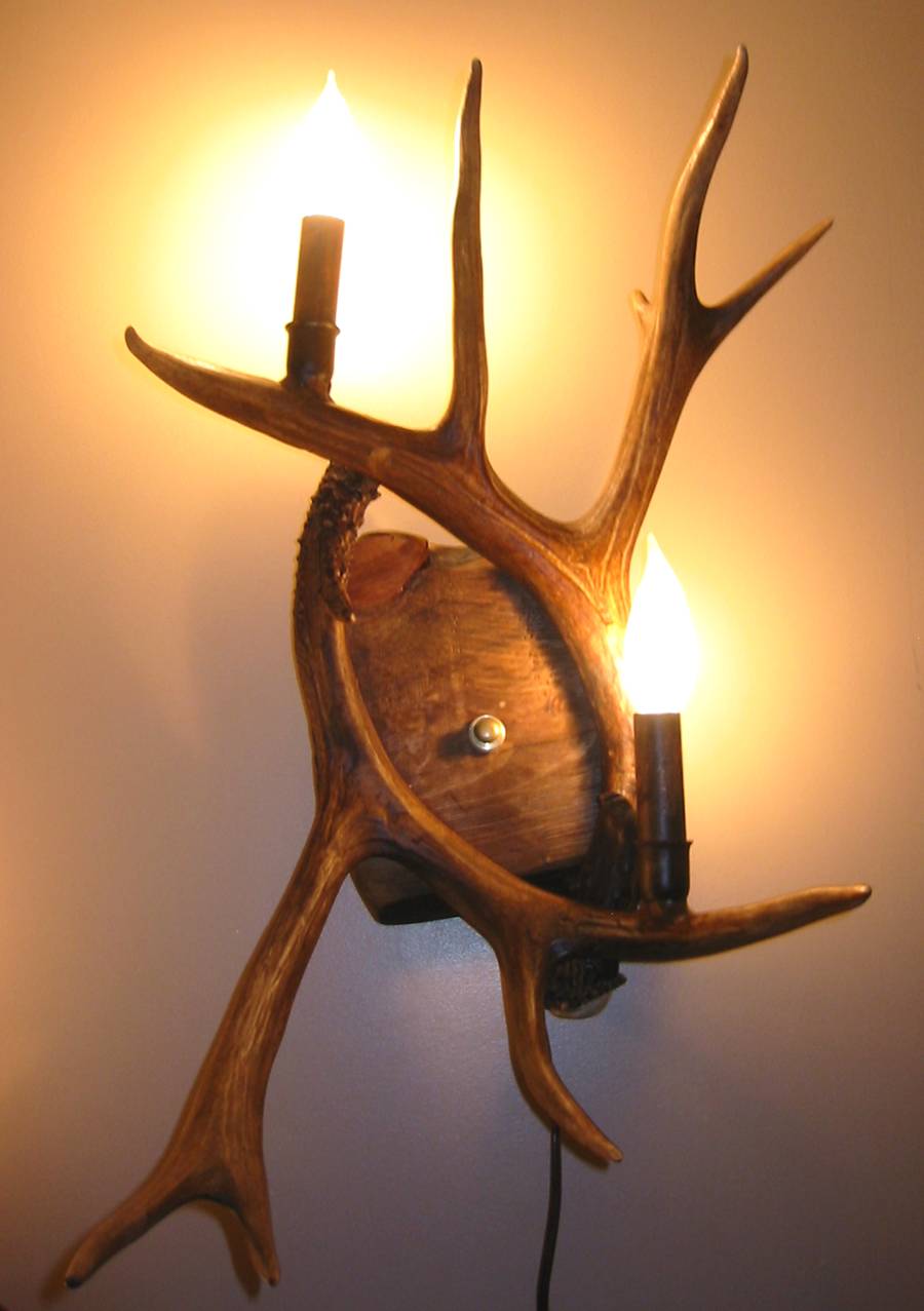 Peak Mule Deer Antler Sconce