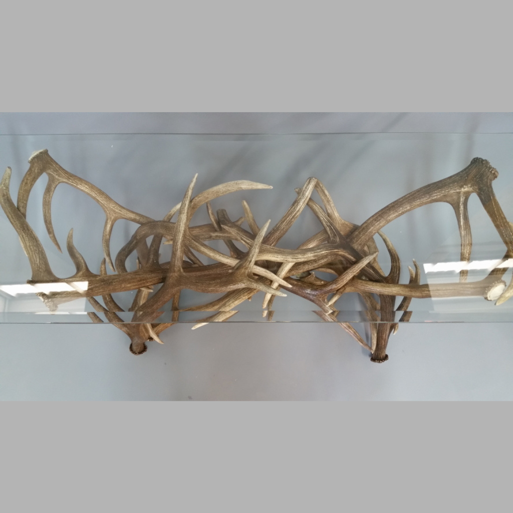 Elk & Mule Deer Antler Sofa Table