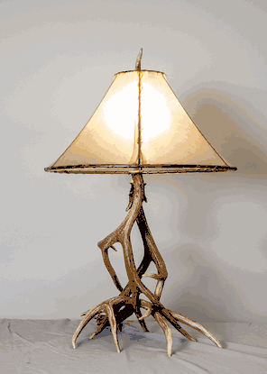 Peak Mule Deer Antler Lamp