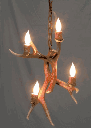 Mt. Lindsay Mule Deer Antler Pendant Light - 4 Lights