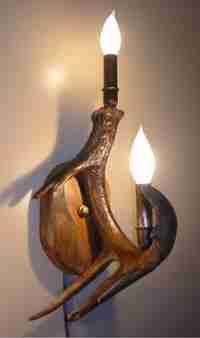 Peak Whitetail Deer Antler Sconce