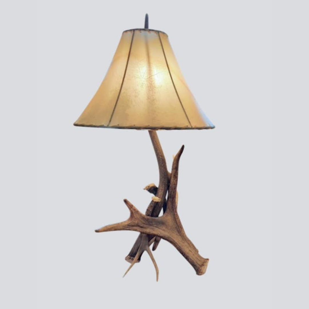 Moose & Elk Antler Table Lamp