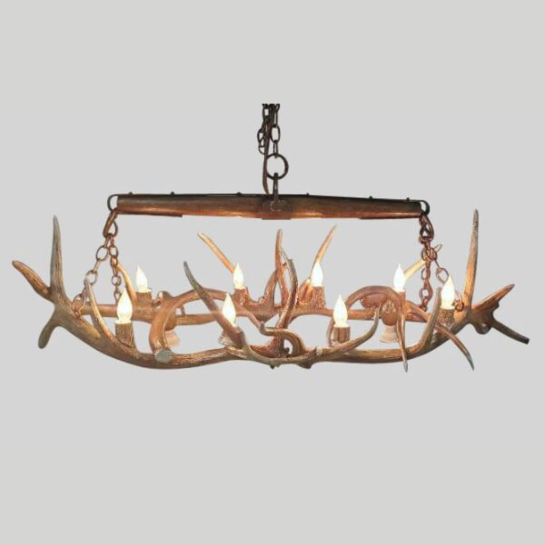 Snowmass Oval Elk Antler Chandelier, Small - 10 Lights