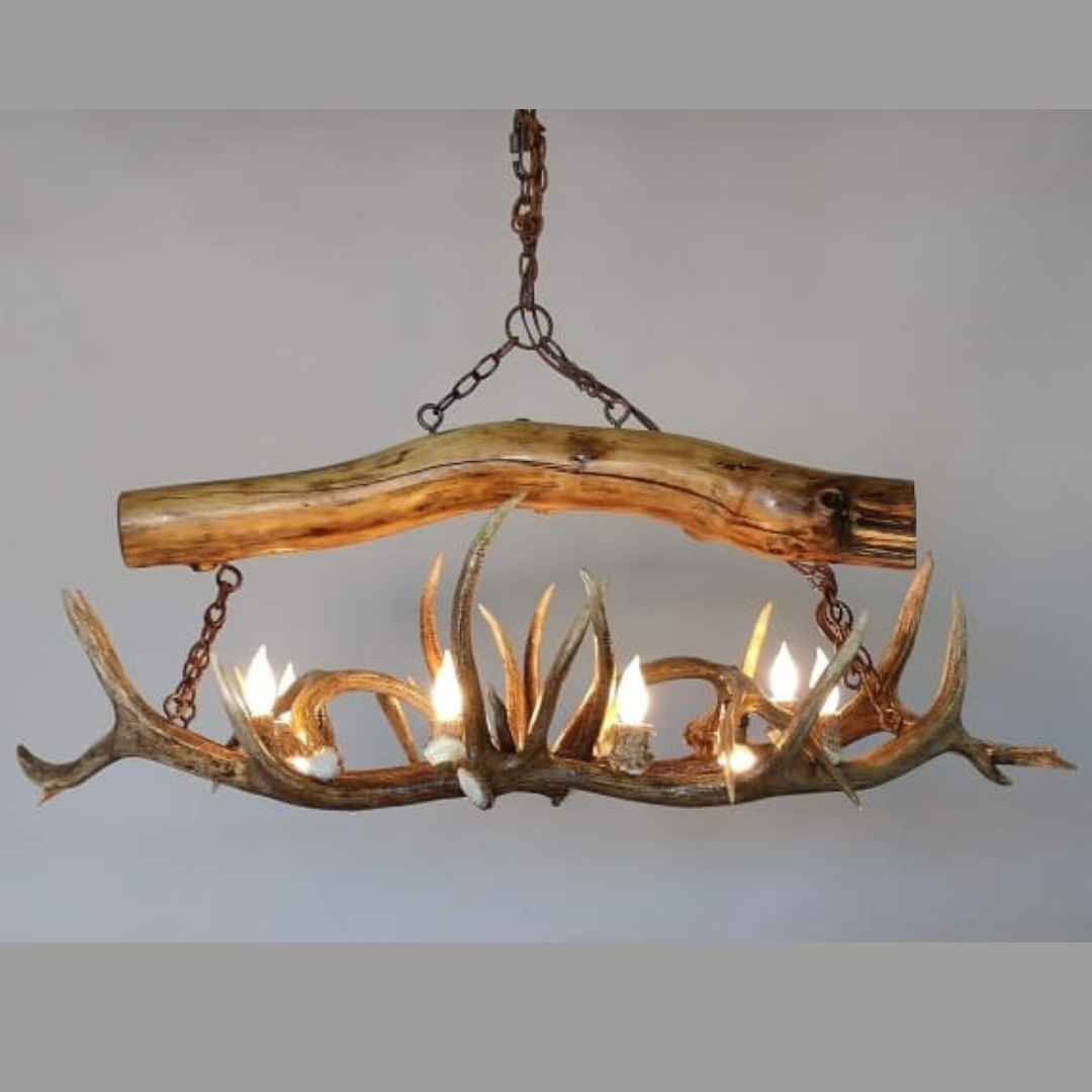 Snowmass Oval Elk Antler Chandelier, Small - 10 Lights