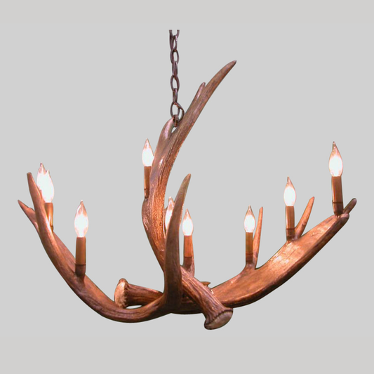 Tabeguache Peak Oval Moose Chandelier, Small - 9 Lights