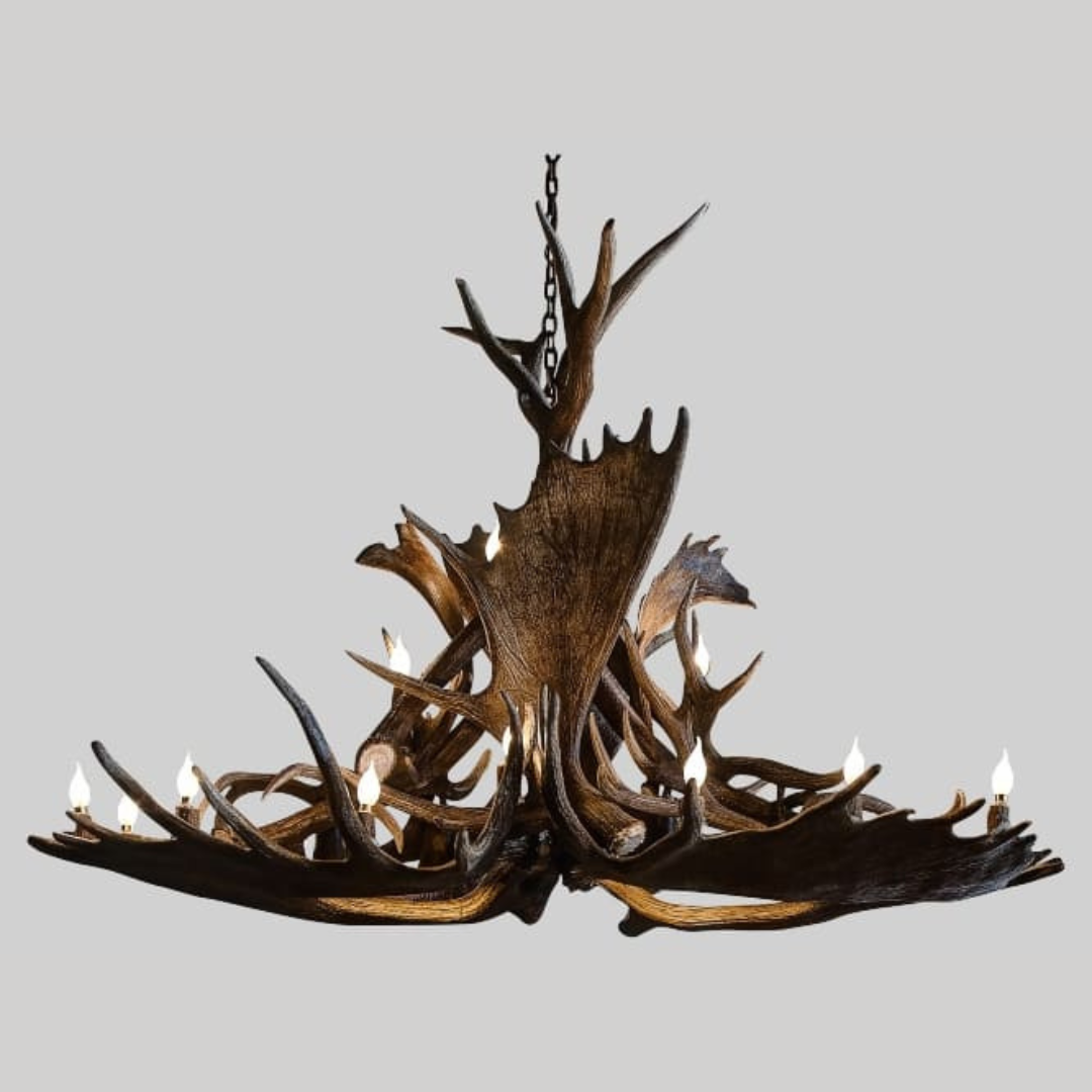 Mt Massive Oval Moose Antler Chandelier