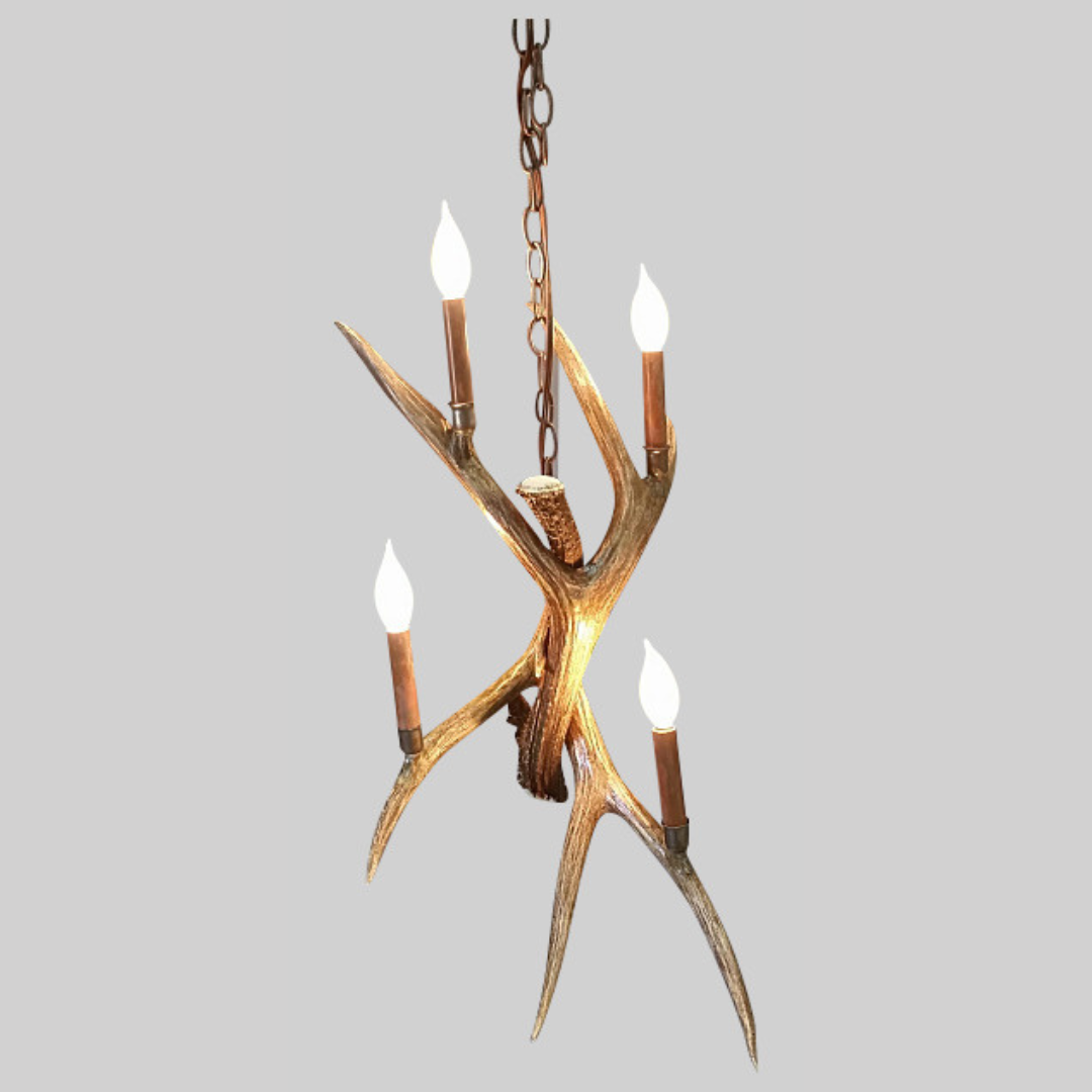Mt. Lindsay Mule Deer Antler Pendant Light - 4 Lights