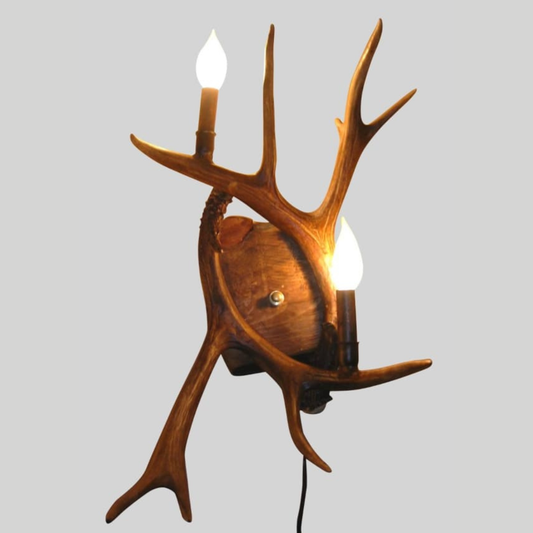 Peak Mule Deer Antler Sconce