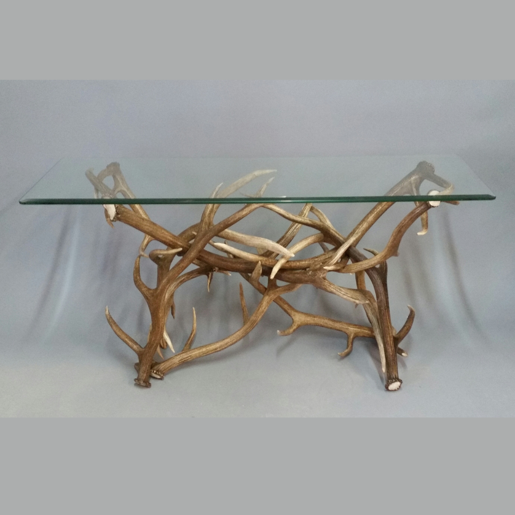 Elk & Mule Deer Antler Sofa Table