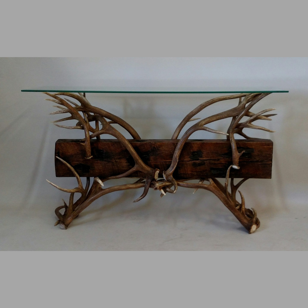 Timberline Elk & Mule Deer Antler Sofa Table