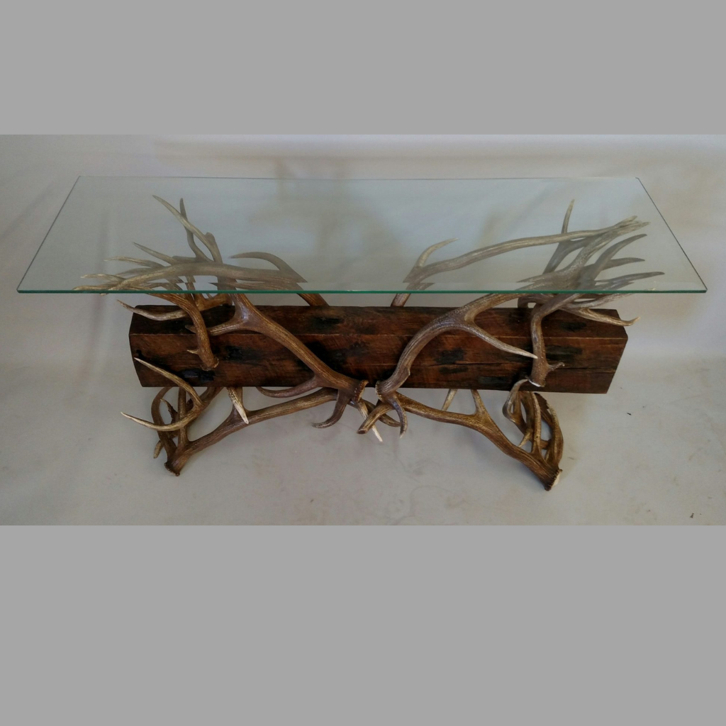 Timberline Elk & Mule Deer Antler Sofa Table