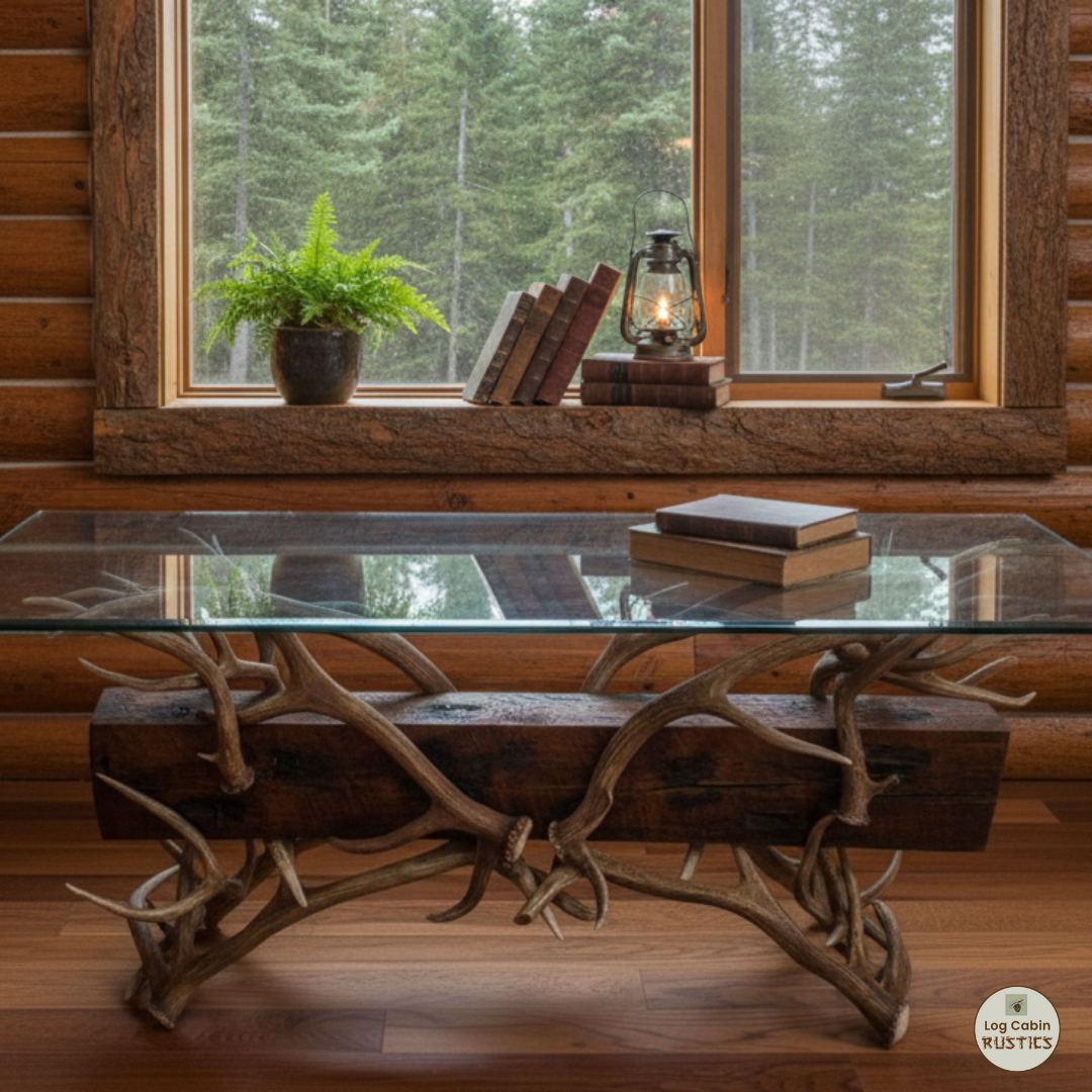 Timberline Elk & Mule Deer Antler Sofa Table