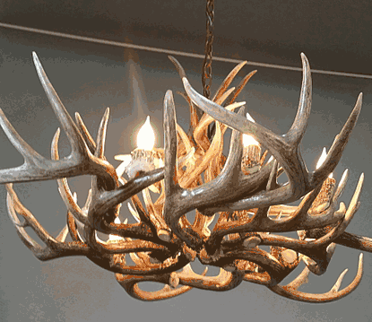 La Plata Peak Whitetail Deer Antler Chandelier - 8 Lights