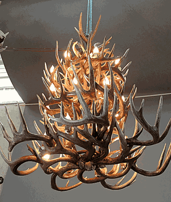 La Plata Peak Large Whitetail Deer Antler Chandelier - 3 Tiers, 24 Lights