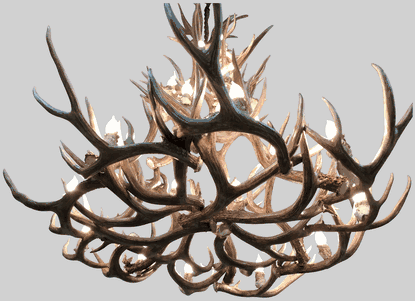 Bristlecone Rustic Mule Deer Antler Chandelier, Large - 16 Lights