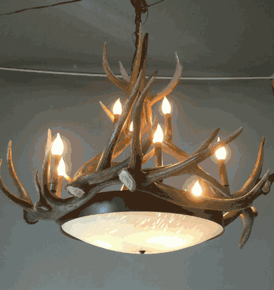 Mt. Harvard Elk Chandelier, Medium - 10 Lights