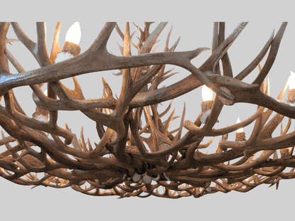 Mt. Elbert Elk And Mule Deer Chandelier, Large - 18 Lights