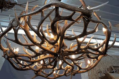 Mt. Elbert Elk And Mule Deer Chandelier, Large - 18 Lights