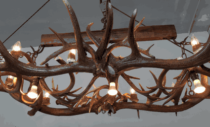 Snowmass Oval Elk Antler Chandelier, Large - 15 Lights