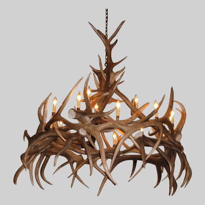 Hayman Elk Antler Chandelier, Large - 15 Lights